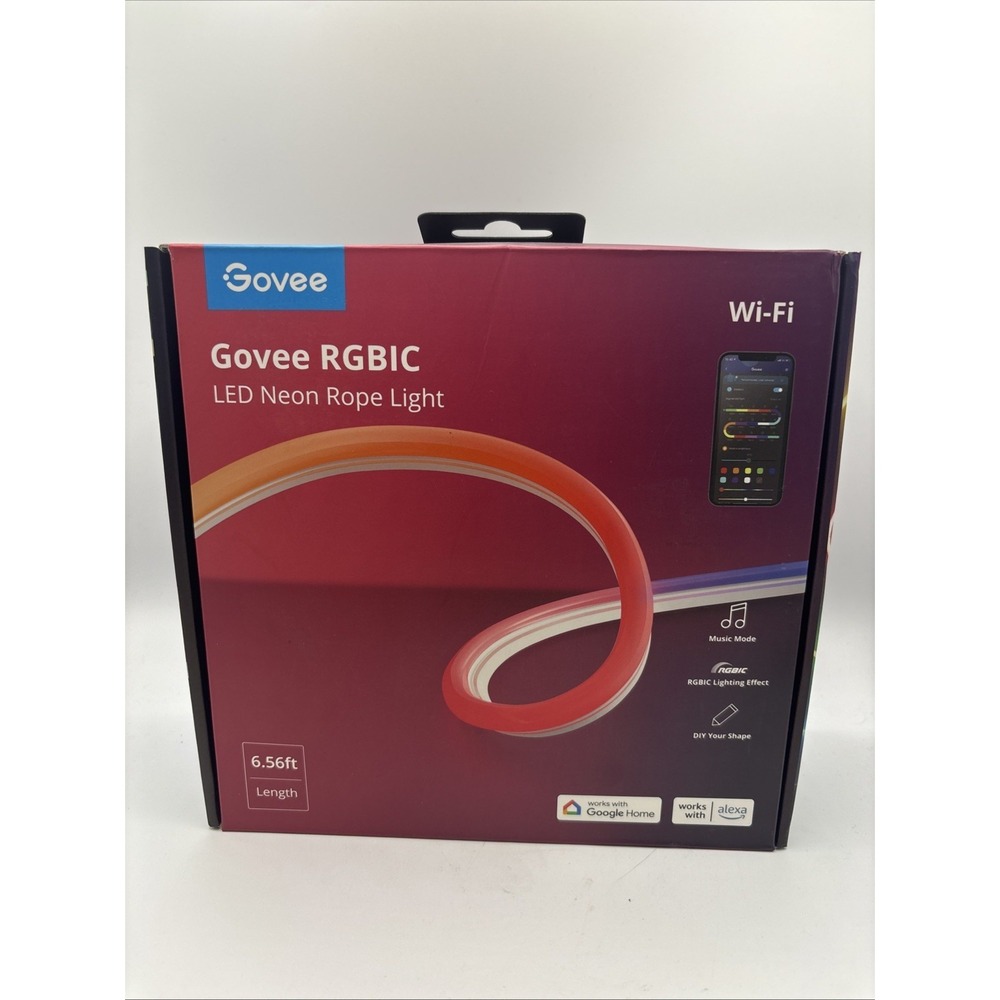 Govee - RGBIC Smart Neon Rope Light - 6.5 Ft H61A1